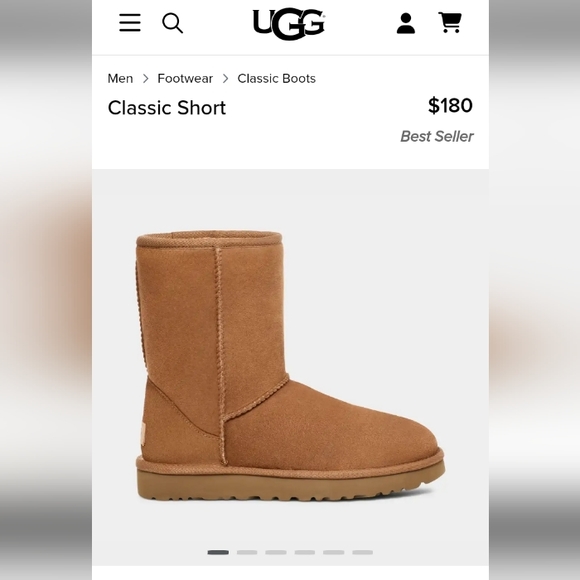 Ugg boots men's size 16 chocolate in color - Picture 6 of 6